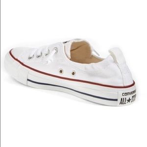 New white converse- shoreline style. Worn 1x!